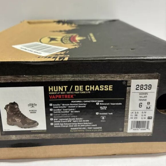 Irish Setter Women’s Hunt VaprTrek 8” Waterproof Boots, Size 6 M - Picture 7 of 7